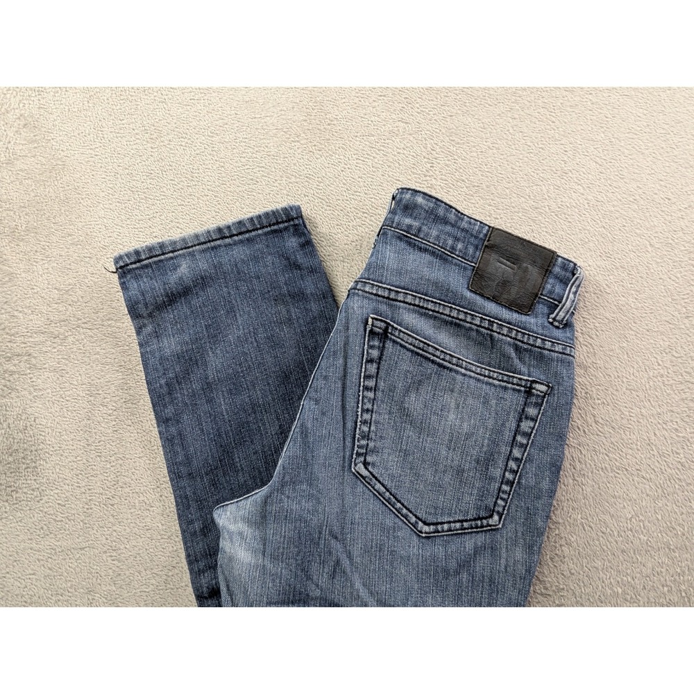Social Collision Indie Straight Leg Jeans Mens 30x30 Blue Denim Button Fly